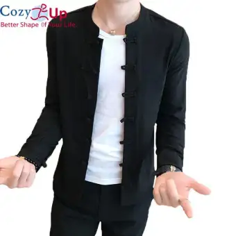 chinese collar slim fit shirts