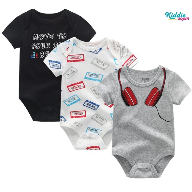Kiddiezoom 3PCS baby romper newborn bodysuit clothes
