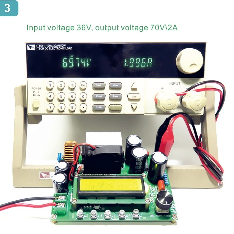 DPX800S DC-DC Adjustable Boost Converter Module High Efficiency Voltage Converter 12V~120V 12A Power Converter