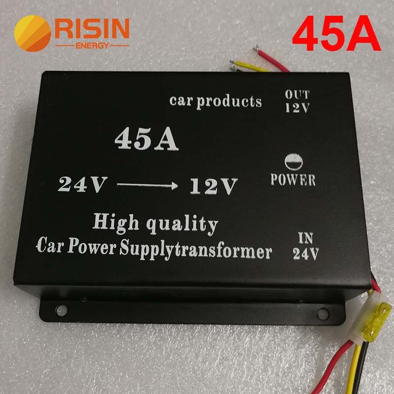 Hot sale risin 20a 360w dc 24v to 12v 30a black power converter electric lron inverter voltage reducer step-down transformer for car