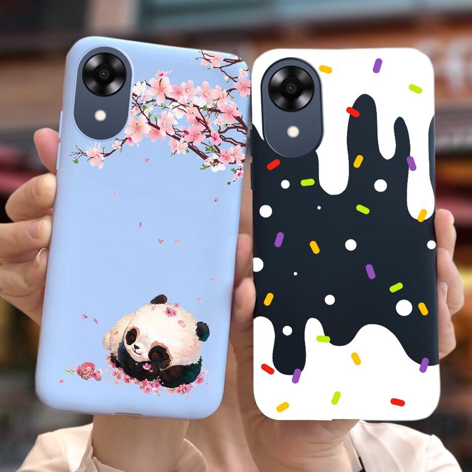For oppo a17k case cute bear cartoon back cover casing for oppo a17k cph2471 soft silicone phone case 6.56''