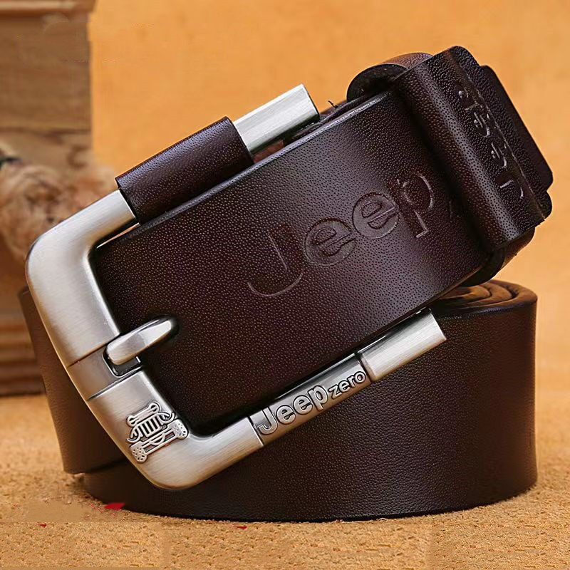 Designer Jeep zero 100 Upper Genuine Leather Alloy Pin Buckle Belt For Men Business Men Belt Fancy Vintage Jean Cintos Belts Lazada PH