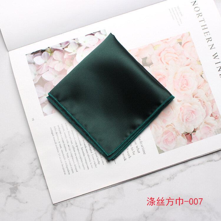 Men's Suit Solid Color British Style Pocket Square Banquet Wedding Photography Formal Dress Chest Handkerchief Handkerchief Square Scarf