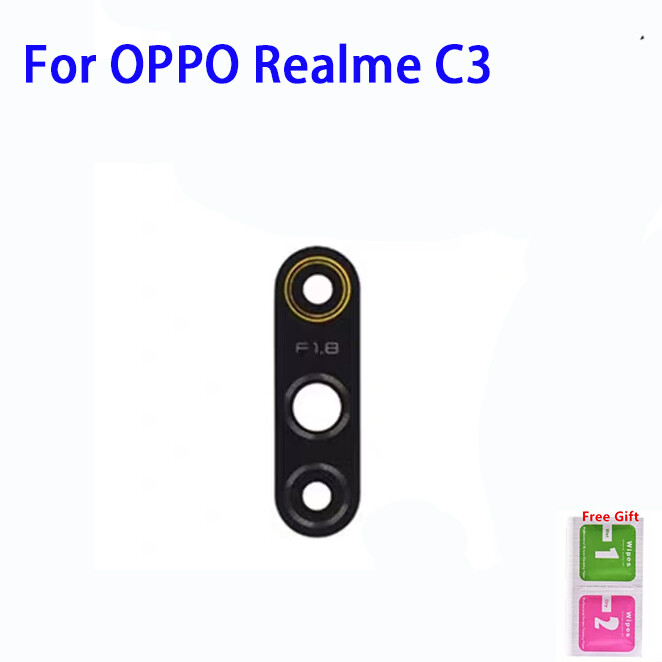 New For OPPO Realme C3 rear back camera lens glass Cover with Adhesive Glass lens of the rear camera