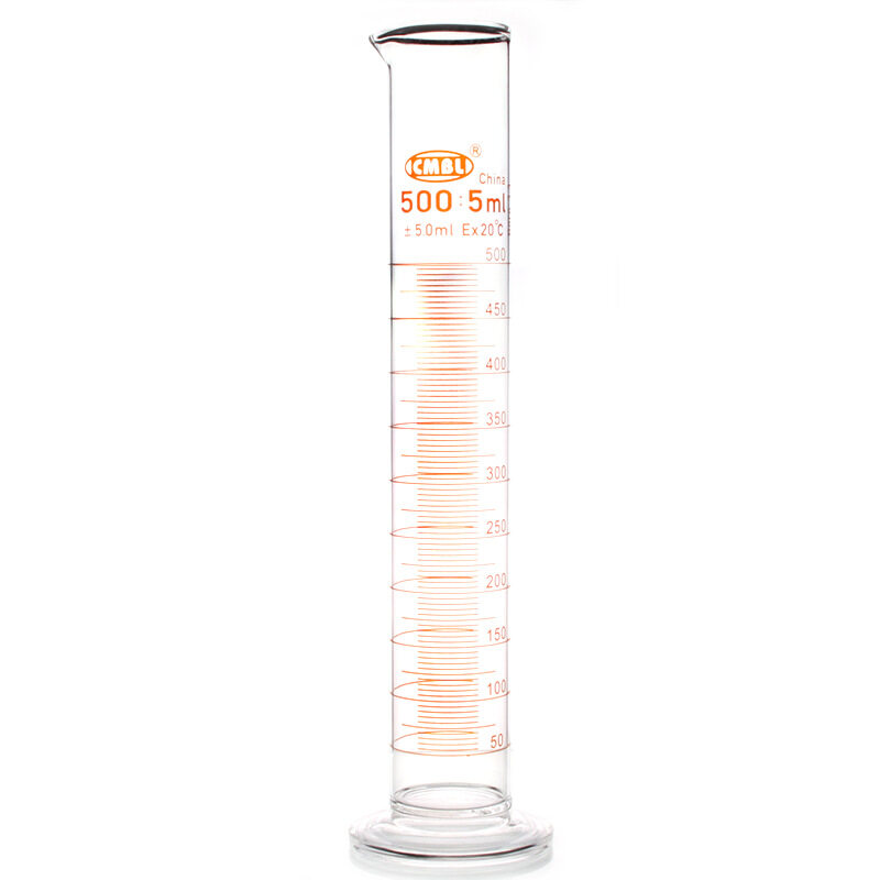 Glass graduated measuring cylinder with plug 5ml 10ml 25ml 50ml 100ml ...