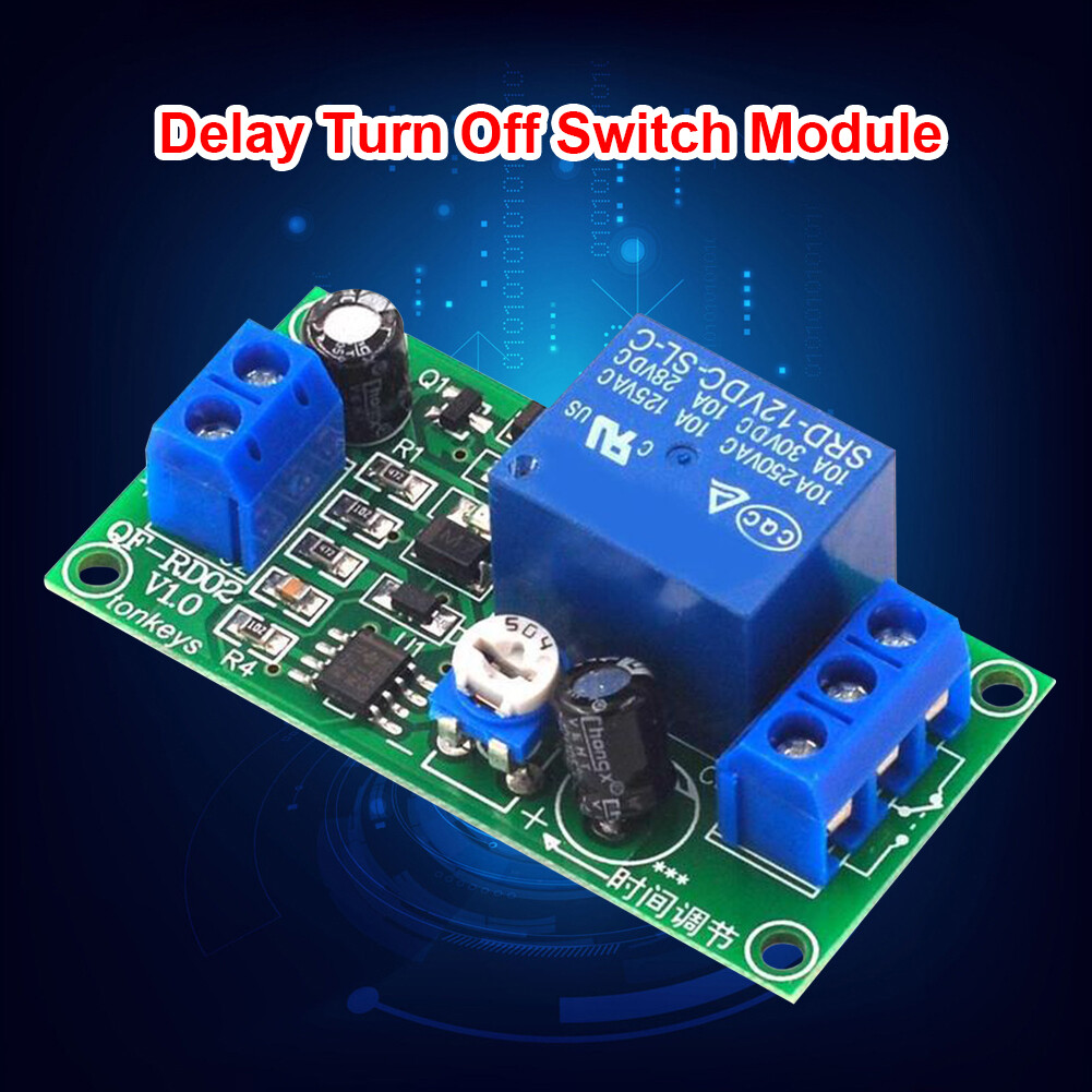 Relay Delay Turn On Off Delay Switch Module Time Adjustable Timer Relay Control Switch Board 12V