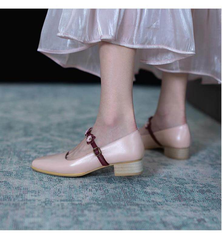 Vintage Mary Janes Giày Cao Gót Nữ Giày Nữ Giày Nữ Giày Đi Học Giày Búp Bê Cho Nữ Giày Đế Bằng Ba Lê Cho Nữ Giảm Giá 090136 giá rẻ