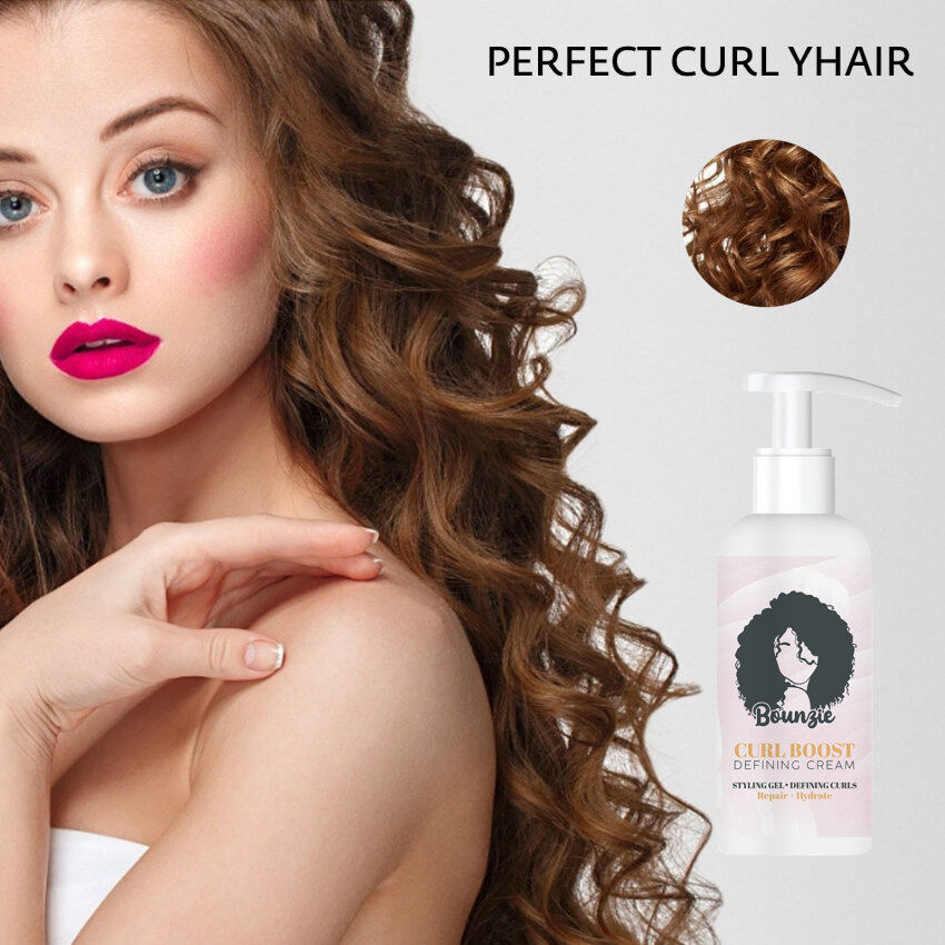 Bounzie Curl Boost Defining Cream Elastin Curly Hair Moisturizing Styling Repair Curling Essence Hair Care Elastin