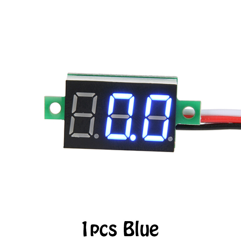 Dc 0-30v 0.36 inch3 digit display voltmeter mini led digital voltage meter instrument red/blue/gree