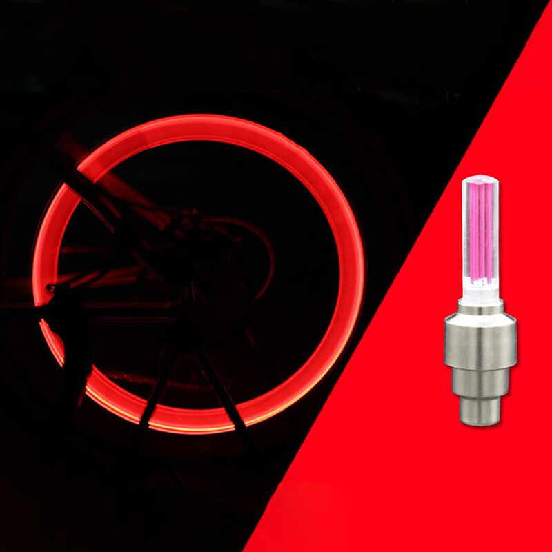 【YIDEA HONGKONG】 Neon Bike Spoke Light Mini LED Bicycle Taillight MTB Wheel Tire Nozzle Valve Caps Lamp Cycling Warning Head Rear Light