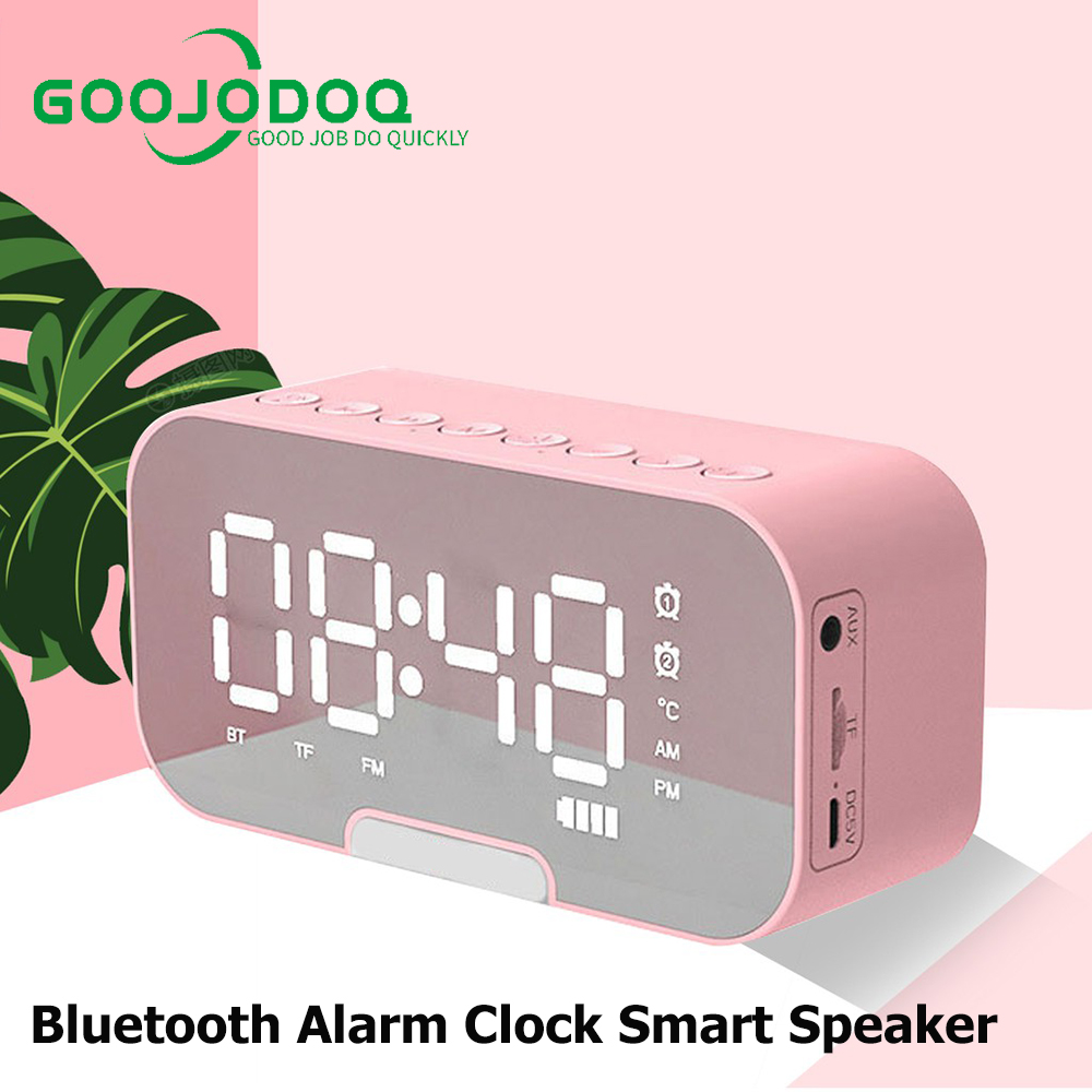 GOOJODOQ Wireless Bluetooth Speaker With Smart Alarm Clock Portable ...
