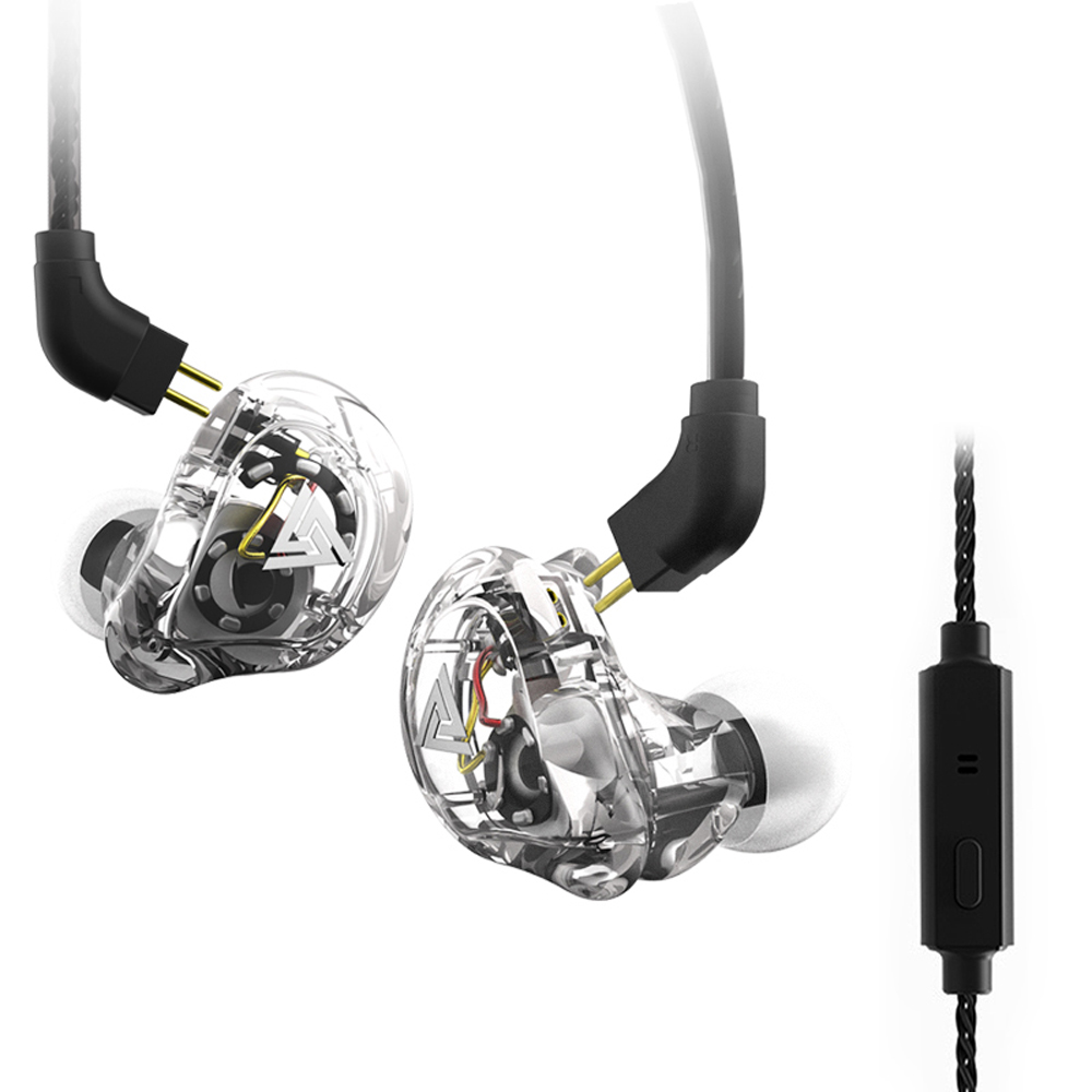 Docooler QKZ VK1 3.5mm Wired Headphones Double Moving Coil 4DD In-ear ...