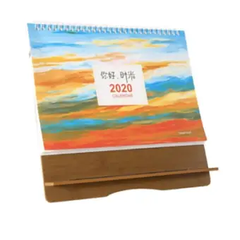 2020 Wooden Desk Calendar Planner Simplicity Agenda Table Calendar