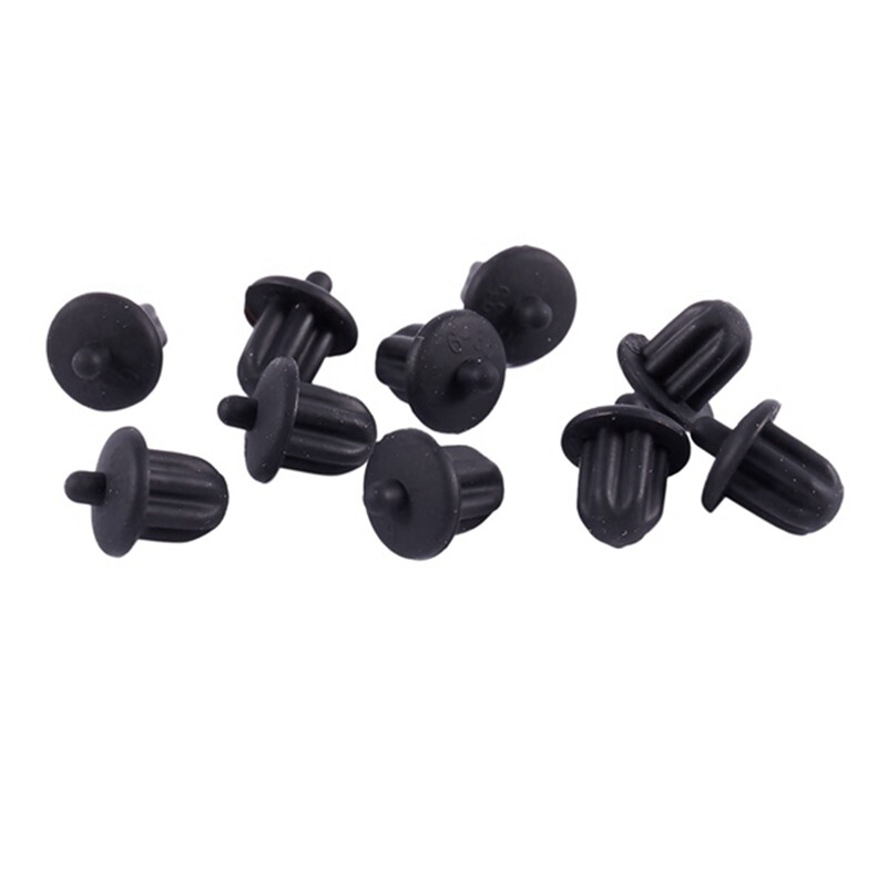 30x black rubber 6.35mm audio jack pc dvd microphone socket dust cover