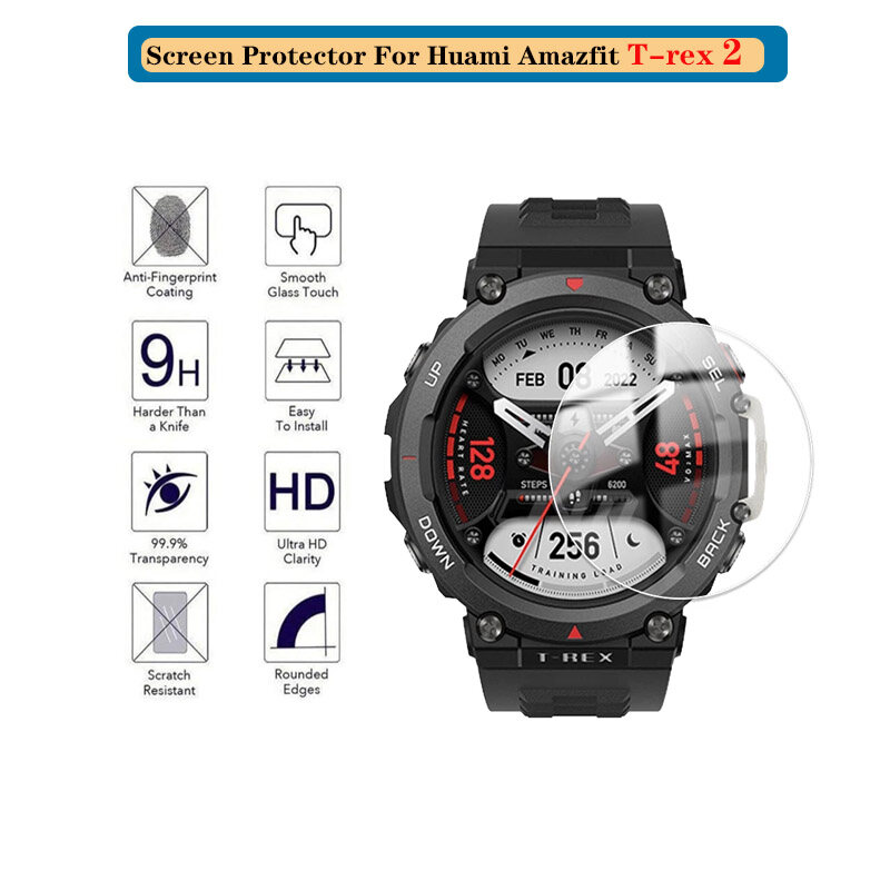 3/10pcs Tempered Glass Screen Protector for Huami Amazfit T-Rex 2