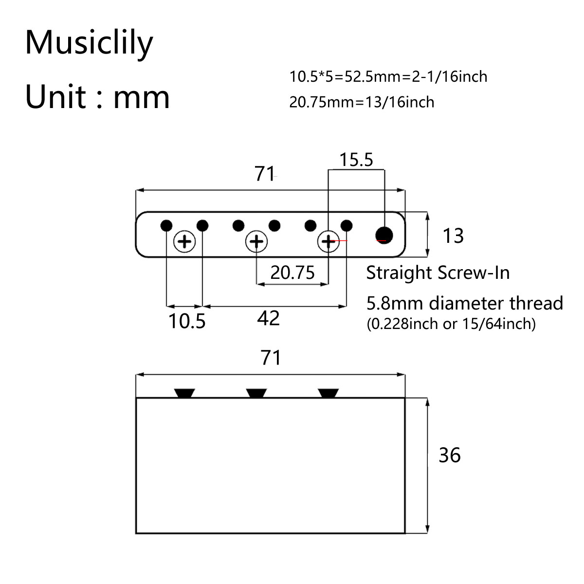 6 Viti Ponte Blocco Tremolo In Acciaio Per Chitarra Squier - Foto 2