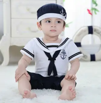baby boy sailor romper