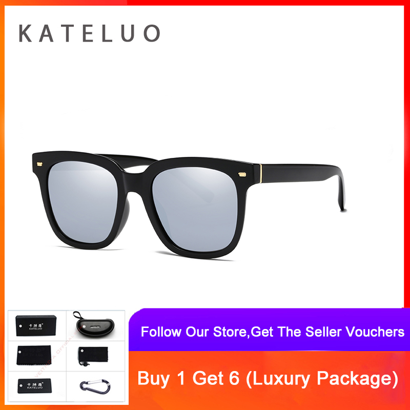 KATELUO New Fashion Sunglasses Women's Polarized Sunglasses TR90 Retro Unisex Sunglasses CJ1946