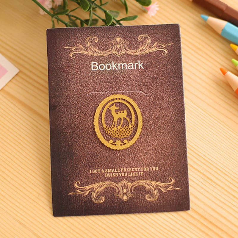 Round Metal Bookmark Creative Retro Delicate Stationery Bookmark Gift