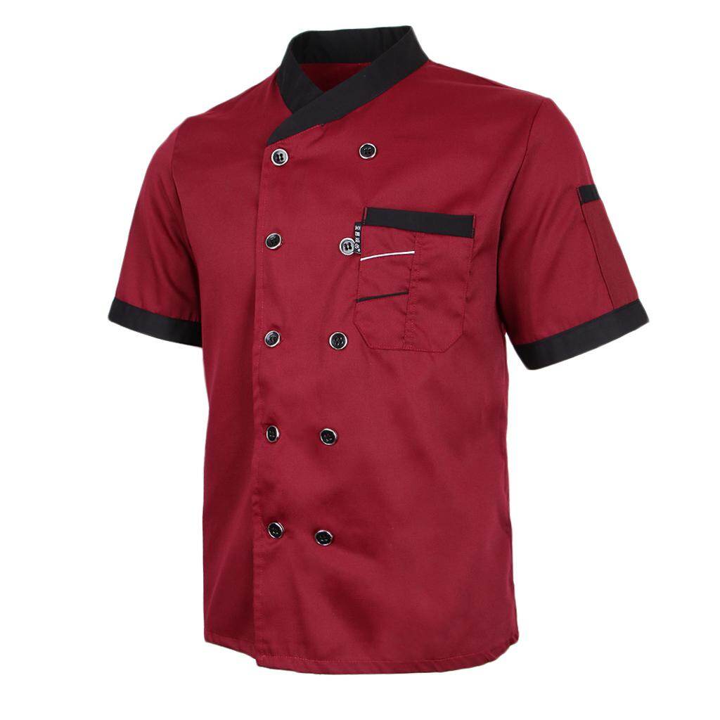Loviver Unisex Summer Breathable Executive Chef Jacket Coat Kitchen Bakery Uniform Short Sleeves 5 Colors Chef Apparel M-2XL