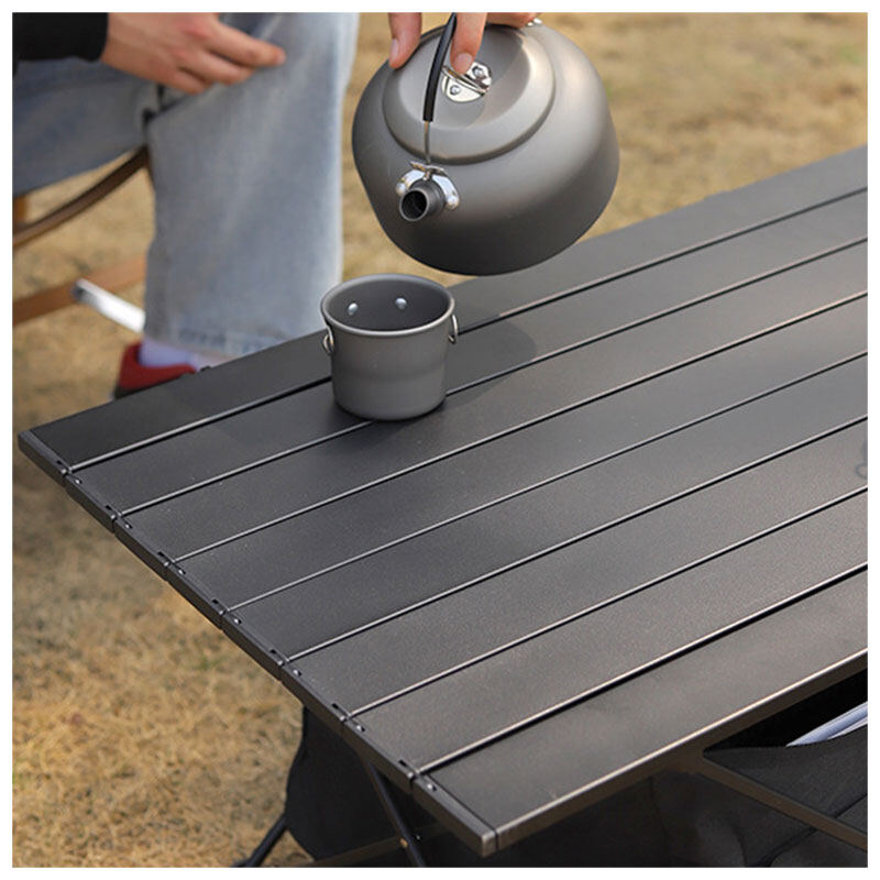 LIZARD 🏕️Folding table Portable aluminum alloy all-black folding table Portable foldable camping table BBQ table