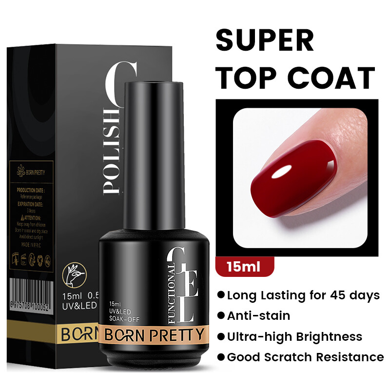 Born pretty 15ml 6 in 1 nail glue gel for acrylic nails soak off base gel top coat uv extension nail uv gel false nail tips gel