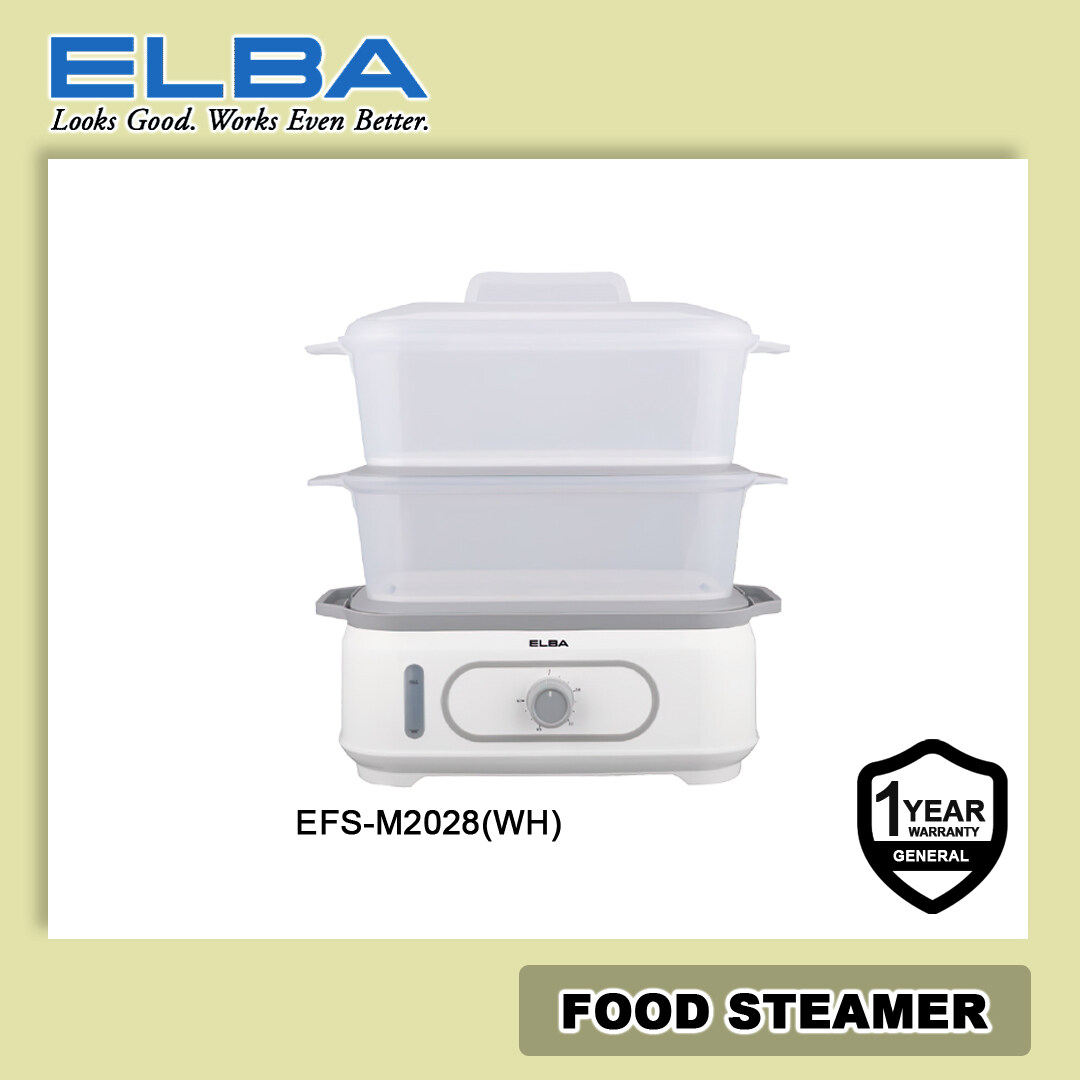 (AUTHORISED DEALER) ELBA Food Steamer 20L / EFSM2028(WH) 2 Detachable