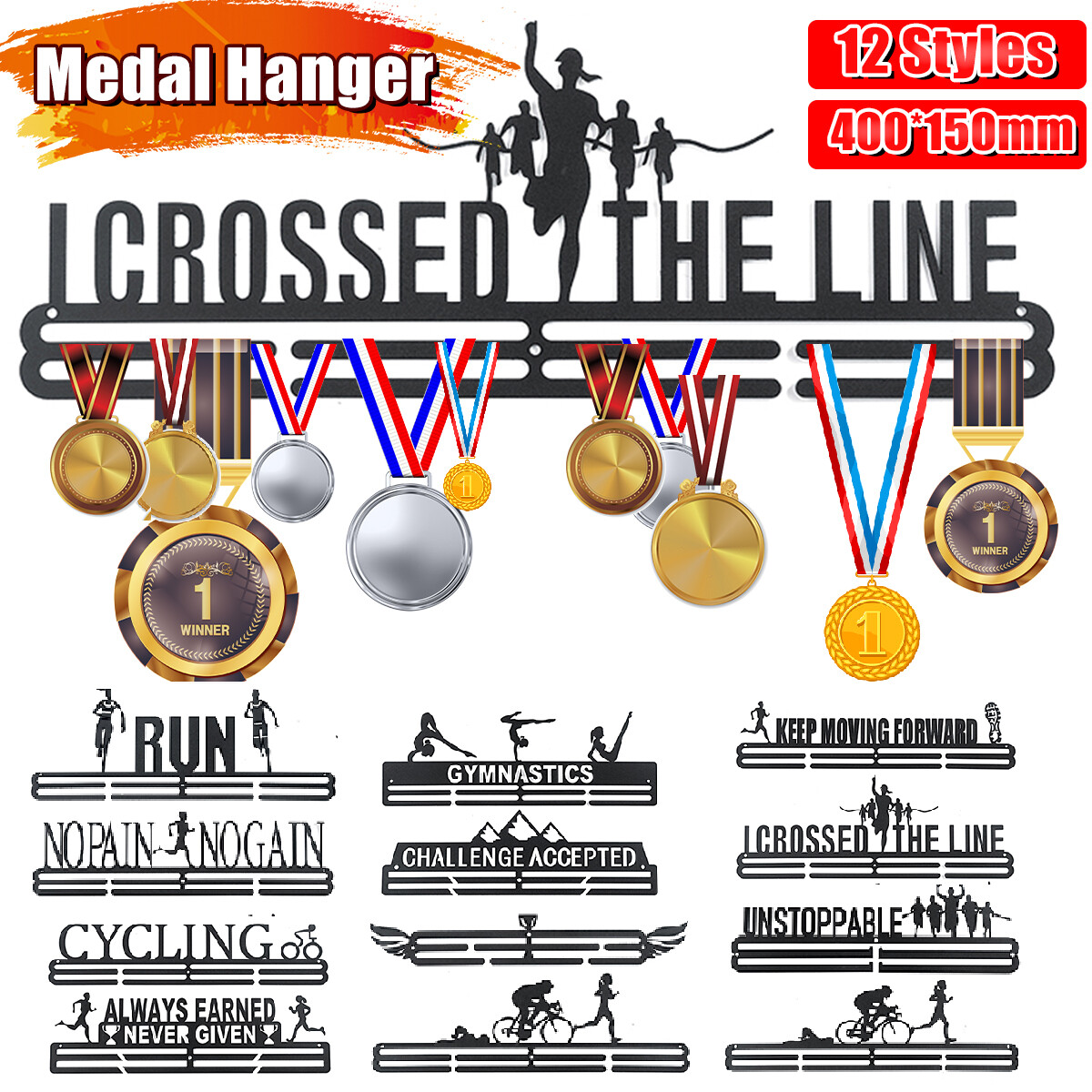 Medal Hanger Display Rack Holder for Running Sports Metal Steel Medal Holder All Sports