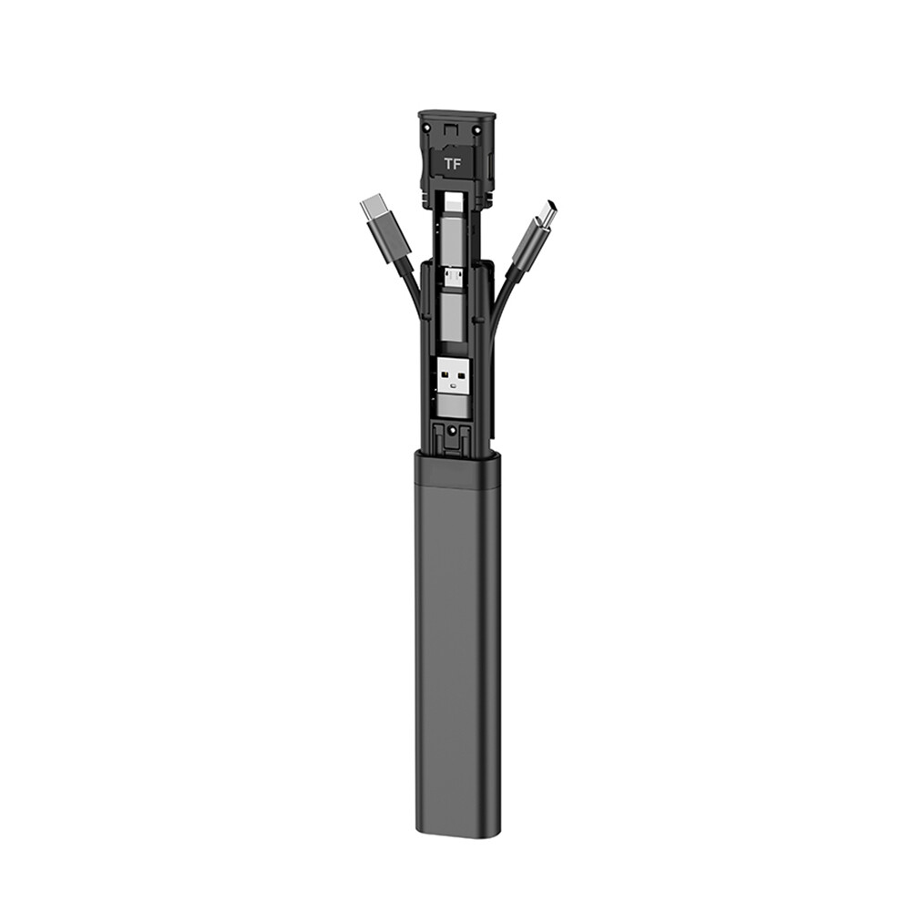 TOPZERO Hộp Cáp dữ liệu USB đựng Cạc mạng có thể đặt trước đa năng 9 trong 1 đa năng cho Bộ đọc Bộ nhớ thẻ TF Bộ Sim