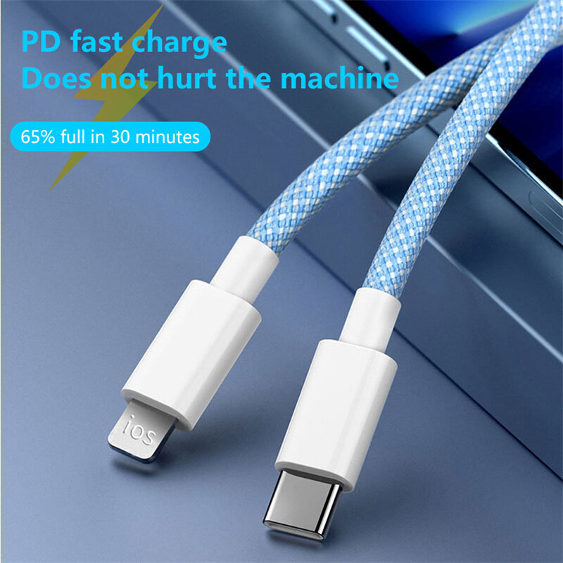 Cáp Sạc Nhanh PD 20W Tương Thích Với IPhone Cáp Sạc Type C Đến 8 Chân Tương Thích Với IPhone 13 Pro Max Dây Dữ Liệu USB C 1M