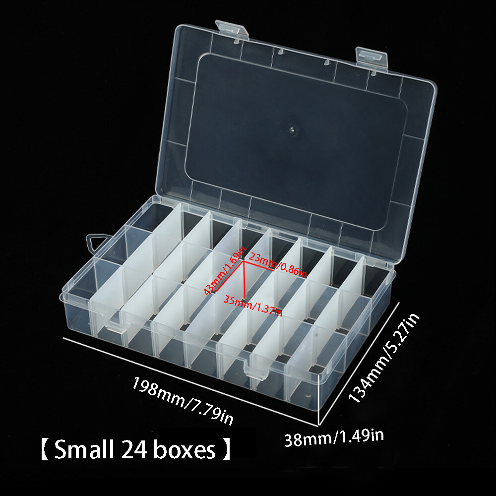 FocusAi PP Component Storage Box Plastic Organizer Adjustable Container Removable Grids Tool Boxes for Electronic Component
