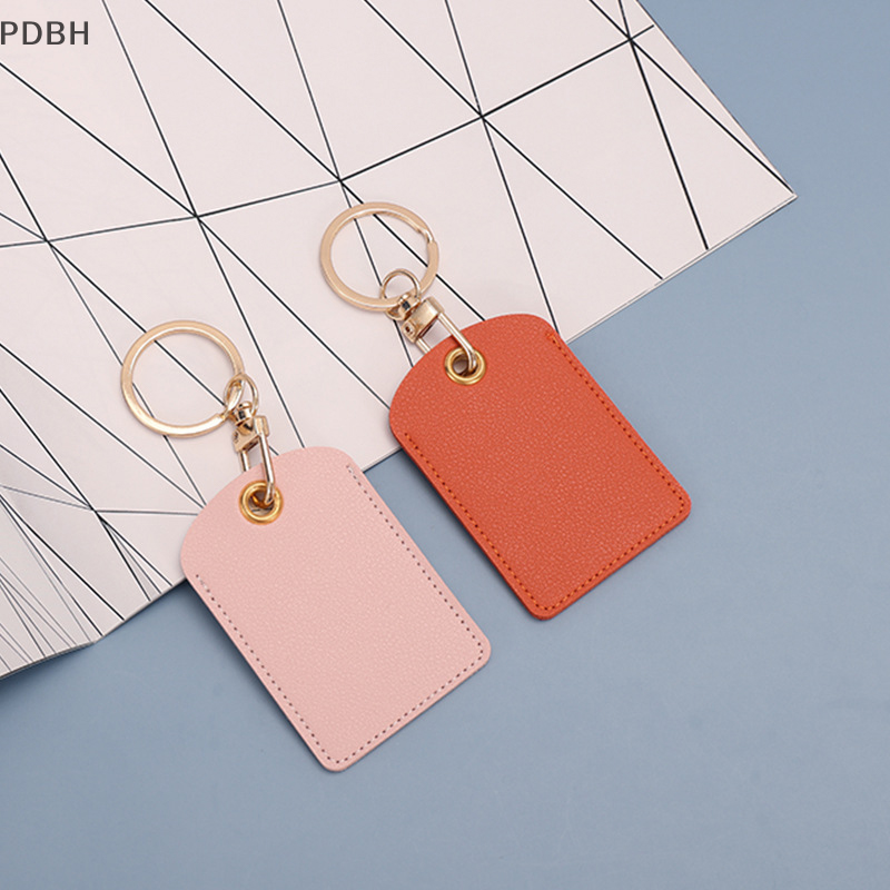 [PDBH Fashion Store] Flash Sale Leather access card holder, water drop keychain, bus card elevator induction protective cover