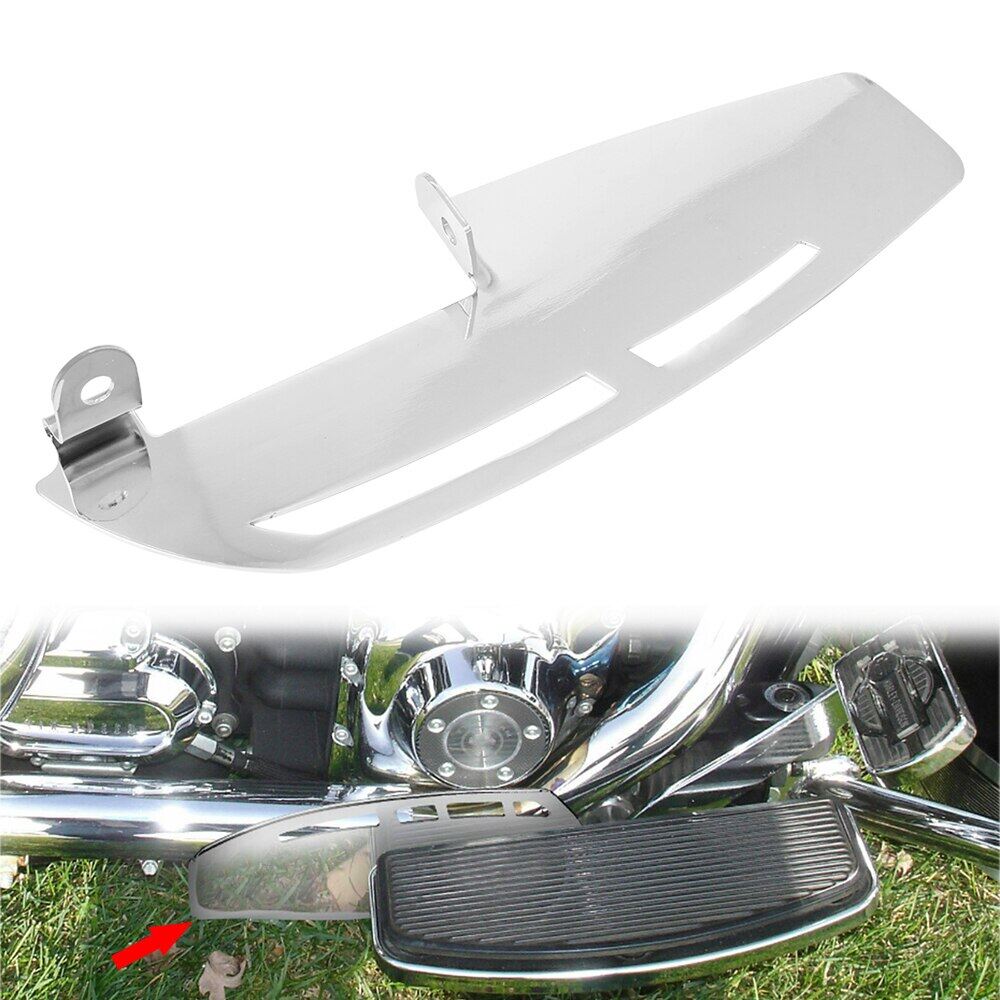 Motorcycle Chrome Driver Floorboard Footboard Heel Guard For Harley Tou Road King Electra Glide Softail CVO Ultra FLTRUSE