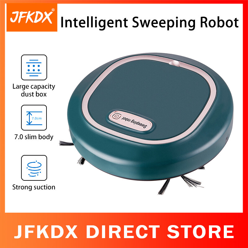 JFKX 3-In-1 USB ชาร์จหุ่นยนต์ทำความสะอาดพื้นเครื่องดูดฝุ่นเครื่องดูดฝุ่นอัจฉริยะเครื่องดูดฝุ่นเหมาะสำหรับในครัวเรือนและ Hard ชั้นและพรม JFKX 3-In-1 USB ชาร์จหุ่นยนต์ทำความสะอาดพื้นเครื่องดูดฝุ่นเครื่องดูดฝุ่นอัจฉริยะเครื่องดูดฝุ่นเหมาะสำหรับในครัวเรือนและ Hard ชั้นและพรม