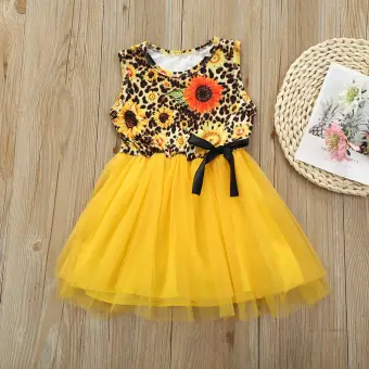 sunflower toddler dress