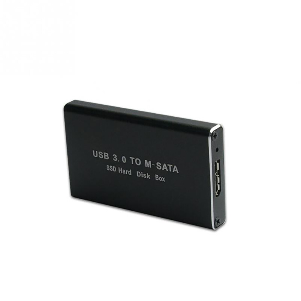 MSATA to USB 3.0 Hard Disk Drive SSD Enclosure Adapter Cable Case Aluminum Box