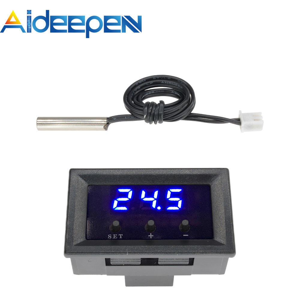 Aideepen dc 12v thermostat -50~110°c w1209 temperature controller switch ntc sensor
