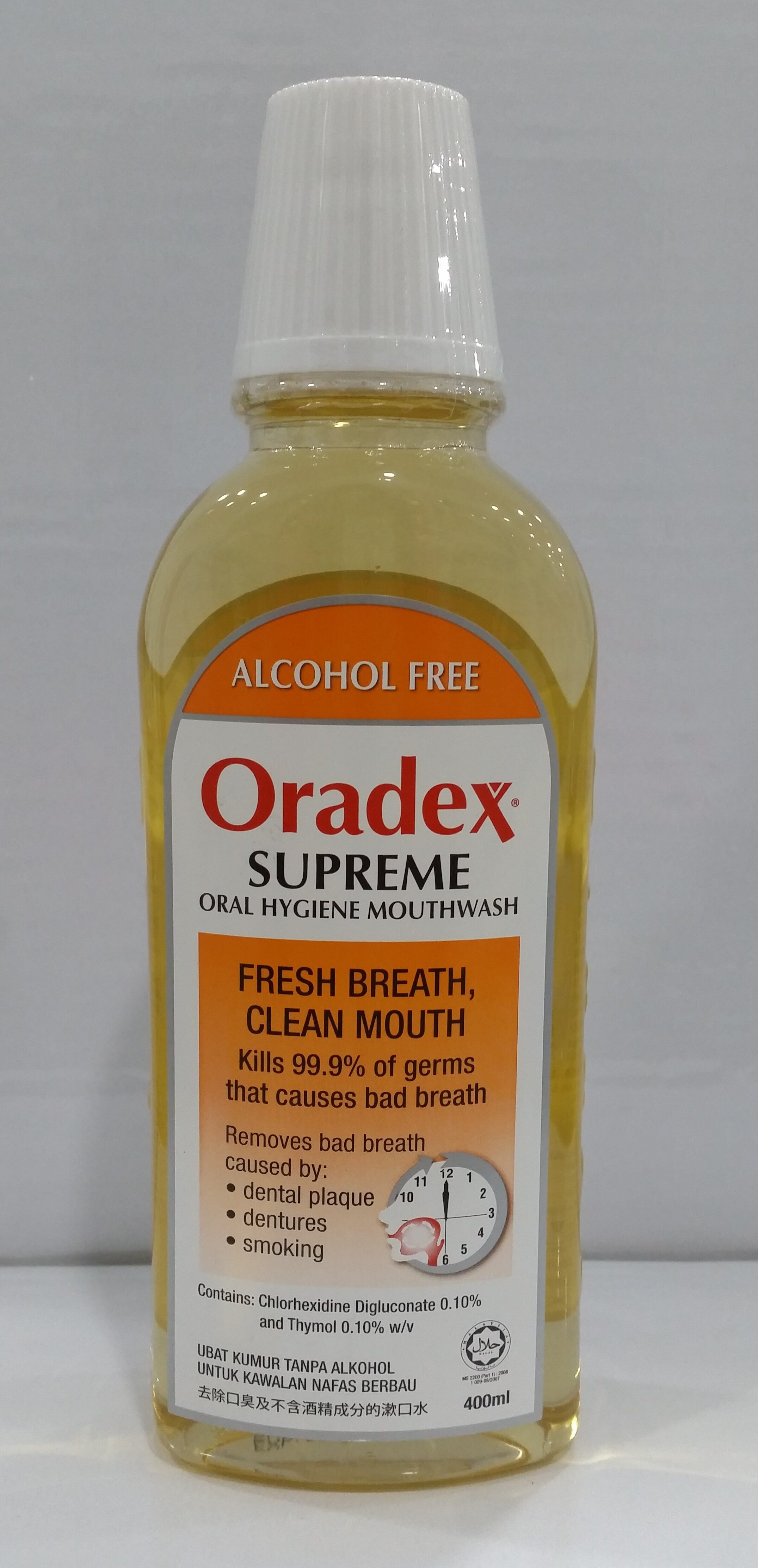 ORADEX SUPREME (SMOKERS) MOUTHWASH 400ML (NEW PACKING) Lazada