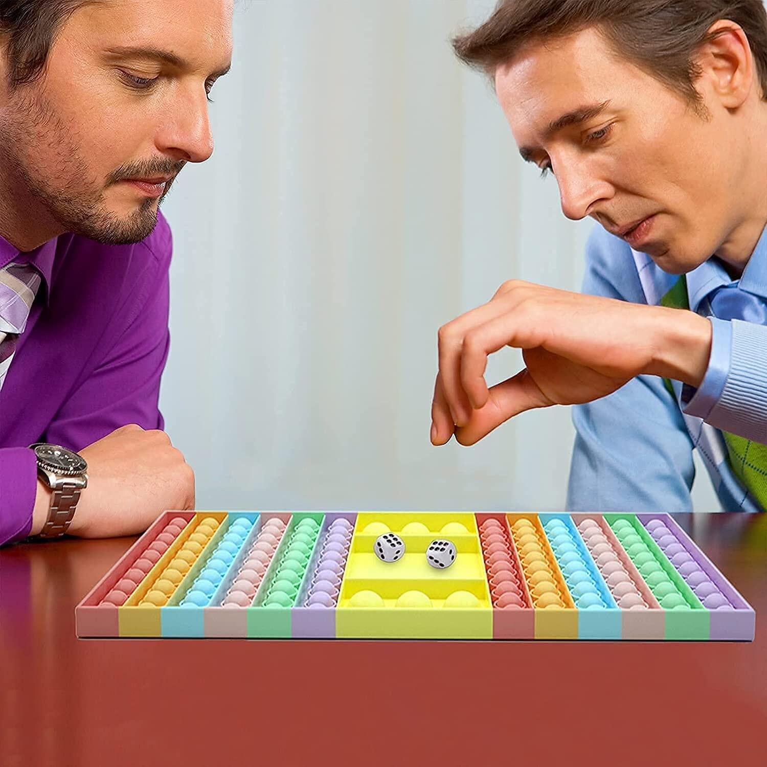 Big Pop Game Fidget Toy, Extra Large Sensory Bubble Rainbow Chess Board