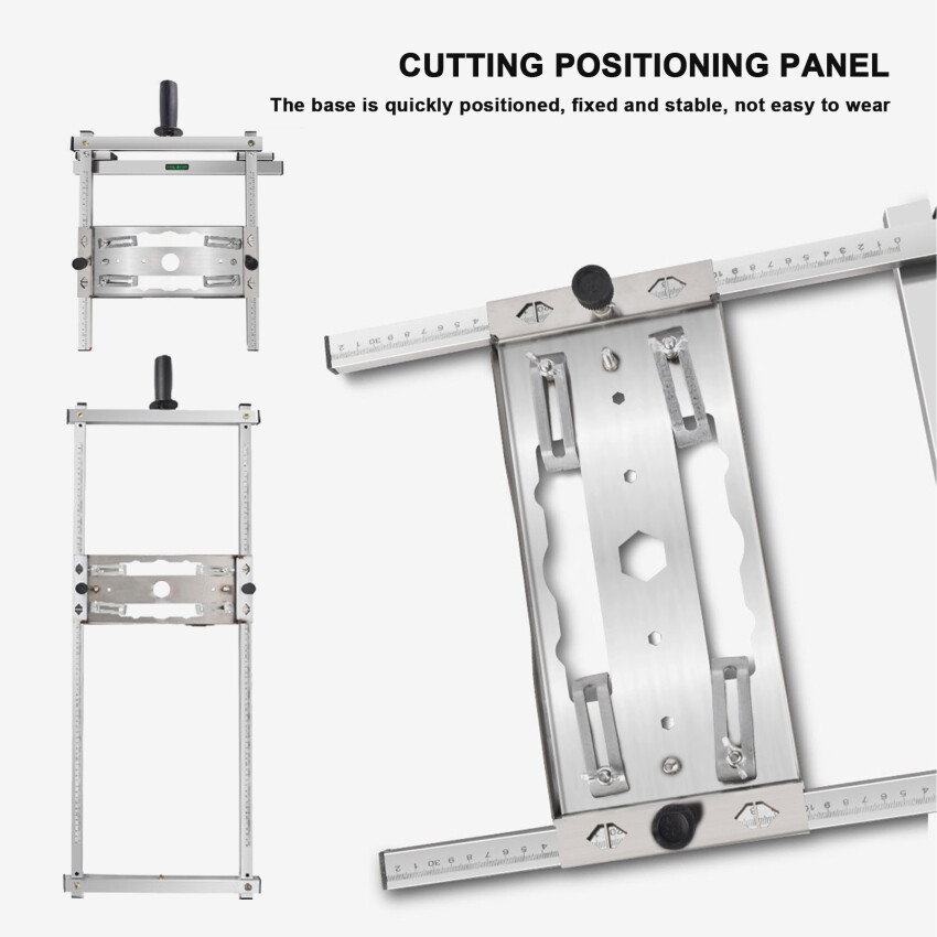 【High Quality】Stainless Steel Circular Saw Guide Rail Size Adjustable Cutting Guide Circular Saw Positioner
