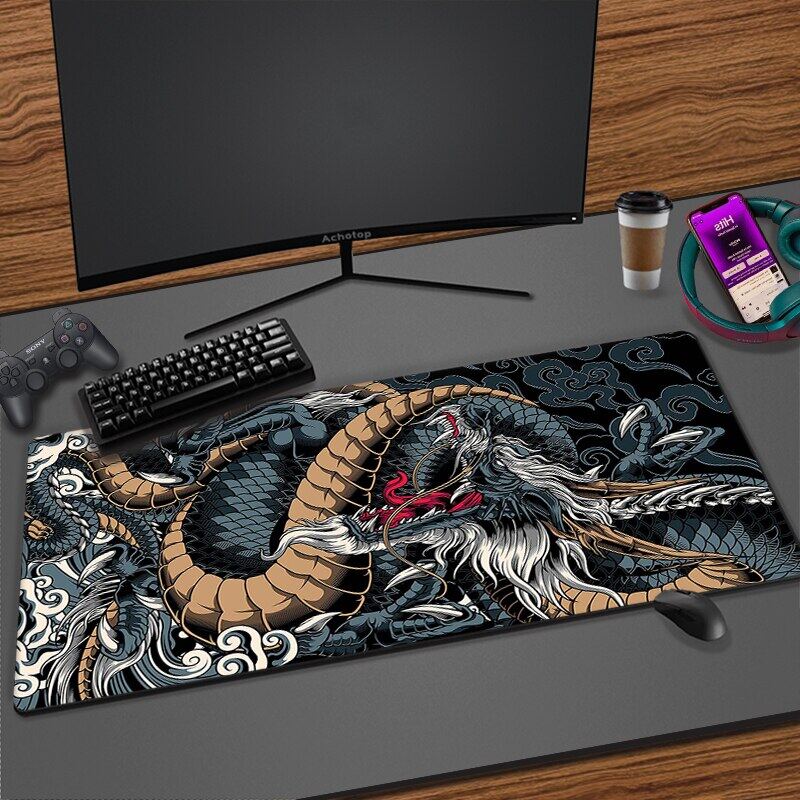 Japanese Dragon Gaming Mouse Pad XXL Art Office Carpet Desk Pad Mouse