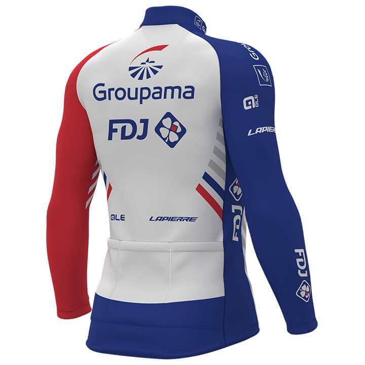 Đội Fdj Áo Đi Xe Đạp Trắng Dài Tay