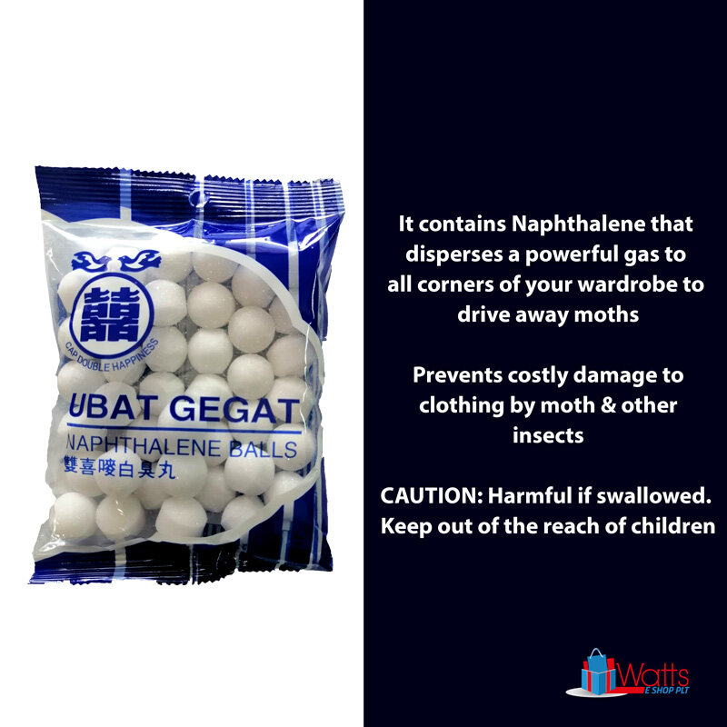 Naphthalene Moth Ball Mothball Mothballs Wardrobe Clothes Ubat Gegat Lipas Pest Control 200g Lazada