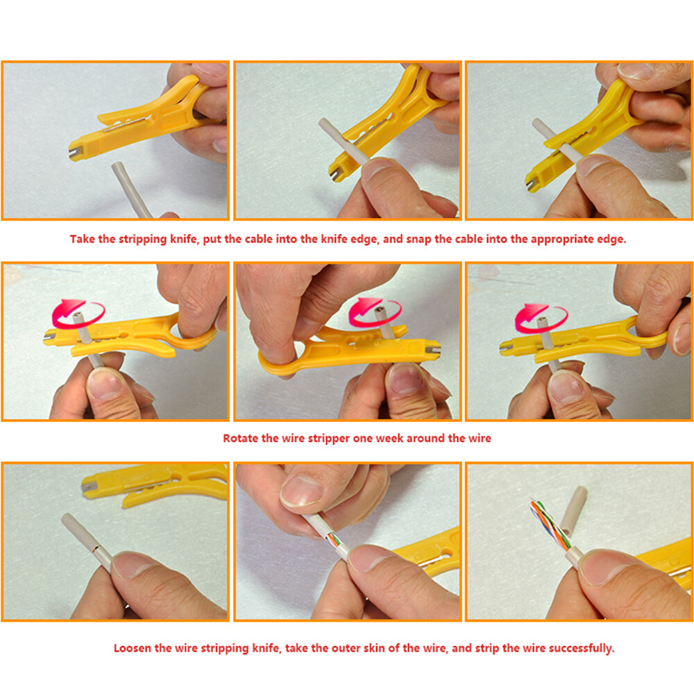 Portable Wire Stripper Crimper Pliers Crimping Tool Cable Stripping Wire Cutter Cut Line Tool Cable Stripping Wire Cutter