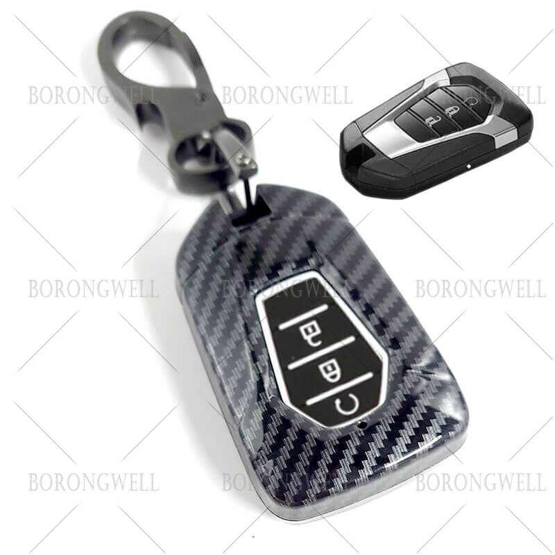 For isuzu x series dmax mux 2021 carbon fibre abs car key cover 3 button