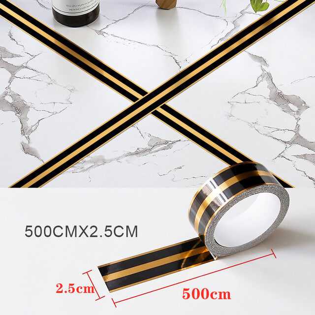 5M/roll Self adhesive Tile Sticker PVC Mildewproof Waterproof Wall Gap Sealing Tape Beauty Seam Line Strip Home Decorations Decals