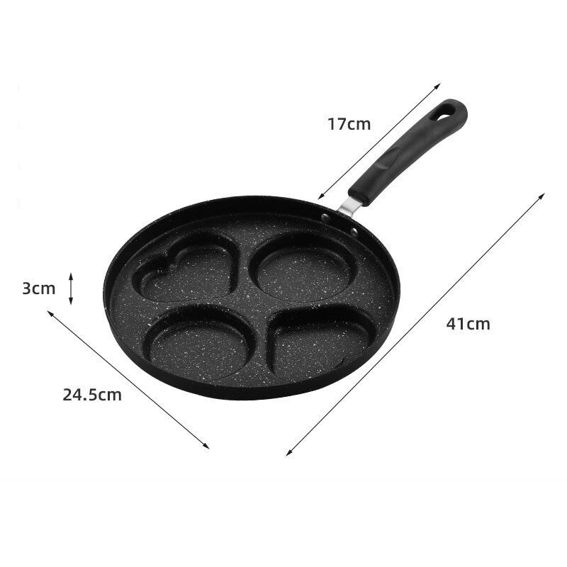 Nonstick pan omelette pan heart-shaped egg dumplings poached egg breakfast pan pancake pan egg burger four-hole pan