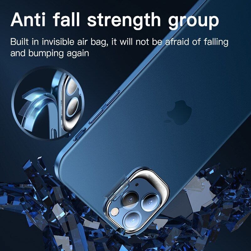 Bracket Matte Transparent Phone Case For iPhone 13 Pro Max 12Pro 12 Mini 12Pro Max 11 11Pro Max Camera Protection Shockproof Back Cover