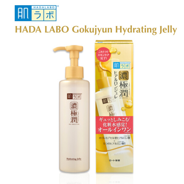 Hada Labo Gokujyun Hydrating Jelly Bottle 180ml Allinone type Serum Gel Type Moisturizer Skin