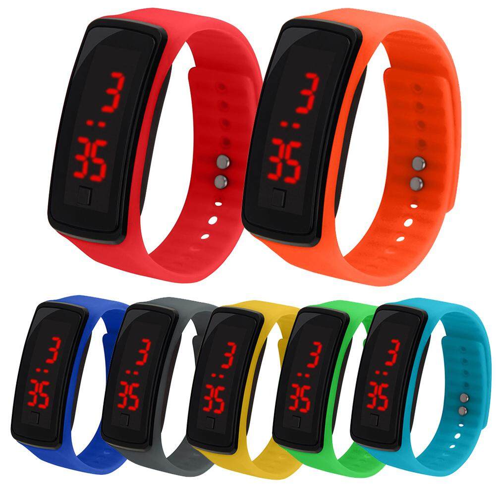Trẻ Em Silicone Có Thể Điều Chỉnh Ban Nhạc Màn Hình LED Điện Tử Kỹ Thuật Số Cổ Tay Watch, Vòng Đeo Tay Đồng Hồ Đeo Tay Trẻ Em Led Thế Hệ Thứ Hai Đồng Hồ Điện Tử Silica Gel